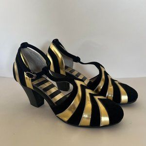 ReMix Black & Gold Elsie Pump - Size 40 (8.5 U.S.)